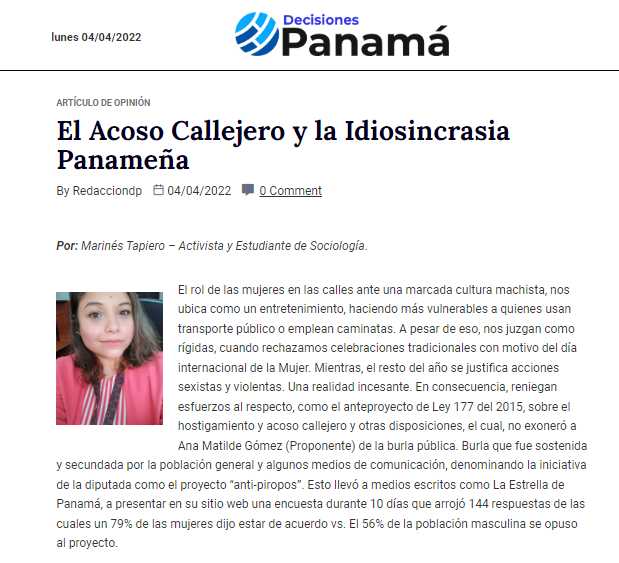 Artículo de opinión Decisiones Panamá – 04marzo2022