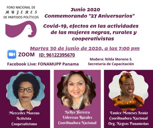COVID19 efectos en las actividades de las mujeres negras, rurales y cooperativistas
