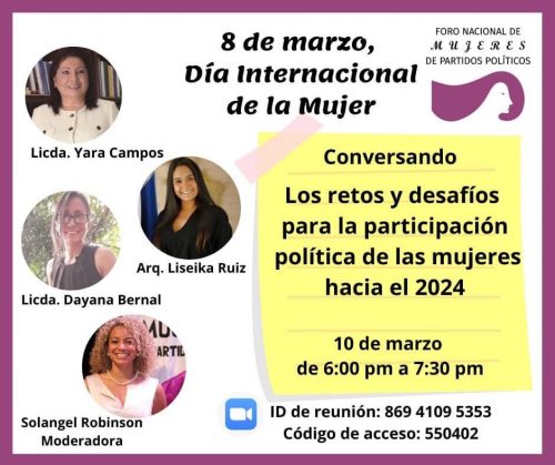 Invitación conversatorio Día de la Mujer 2022